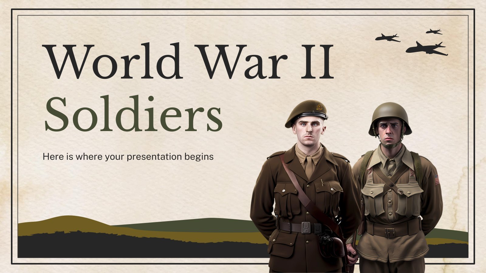 World War II Soldiers presentation template 