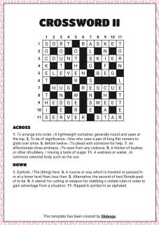 고급 크로스워드 퍼즐 프레젠테이션 템플릿