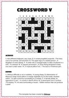 고급 크로스워드 퍼즐 프레젠테이션 템플릿