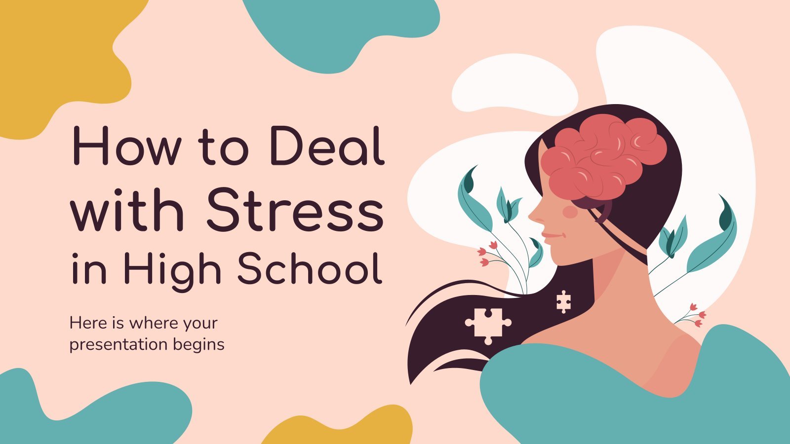 How to Deal with Stress in High School presentation template 