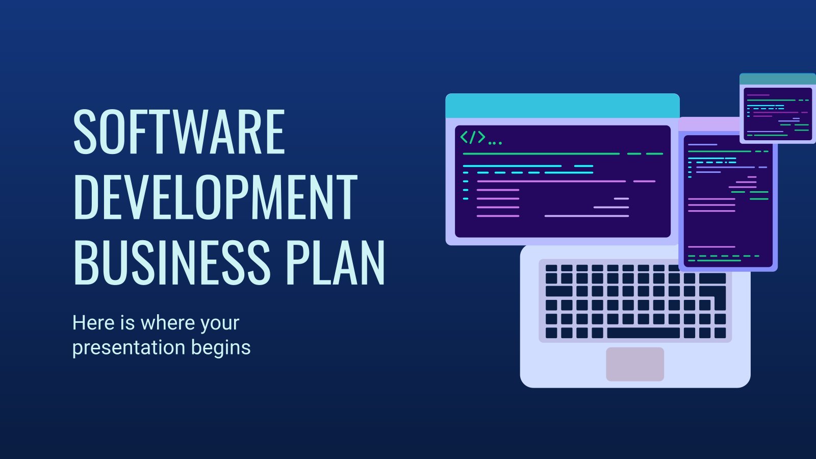 Software Development Business Plan presentation template 