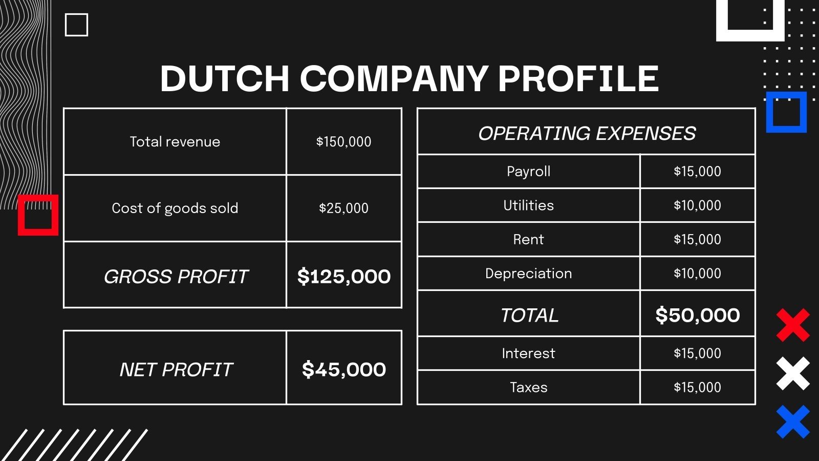 Dutch Company Profile Infographics