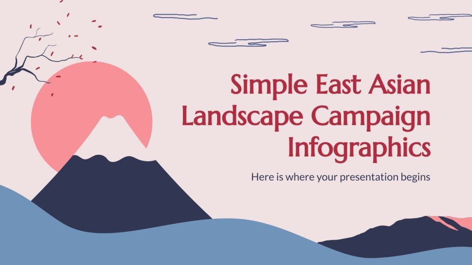 Infographies de campagne paysage oriental simple