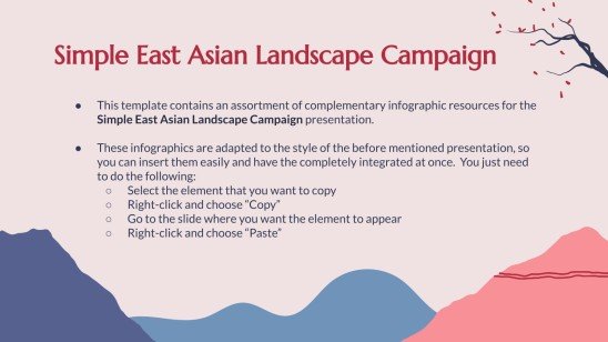Infographies de campagne paysage oriental simple