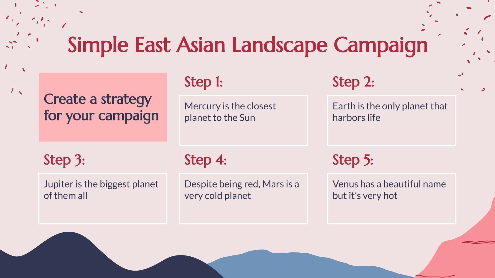 Infographies de campagne paysage oriental simple
