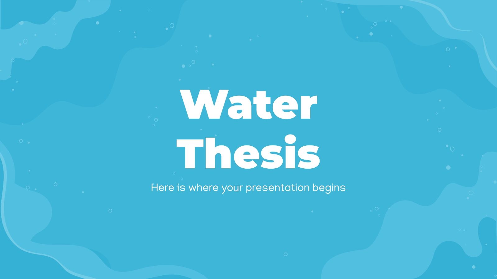 Water Thesis presentation template 
