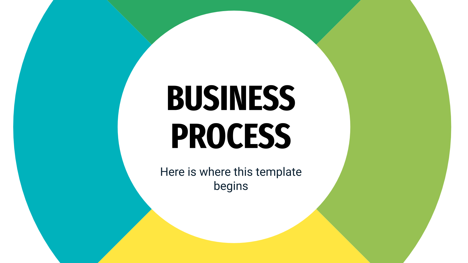 Plantilla de presentación Infografías de procesos de negocios