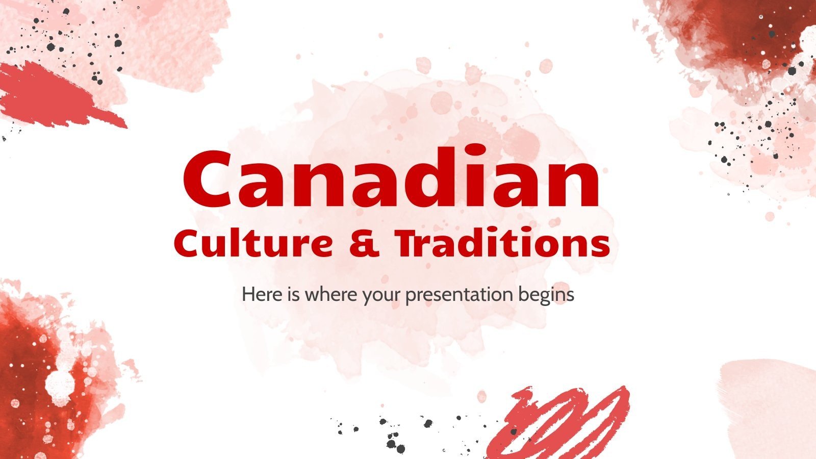 Plantilla de presentación Cultura y tradiciones canadienses
