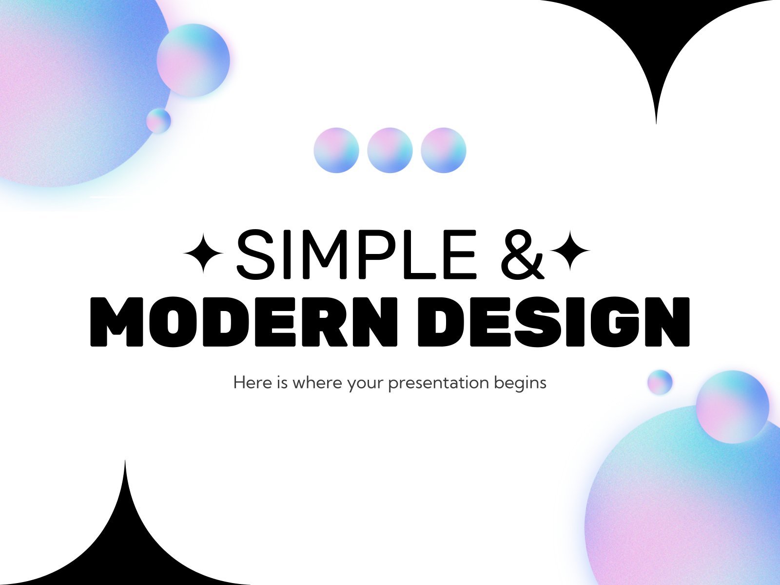 Simple & Modern Design presentation template 