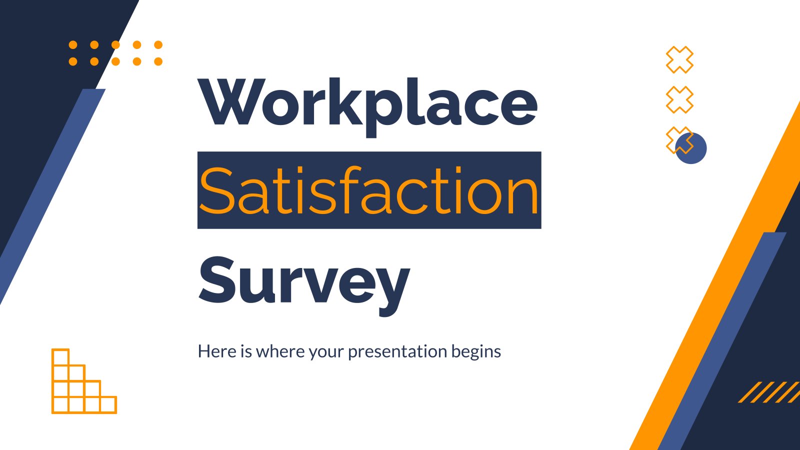 Workplace Satisfaction Survey presentation template 