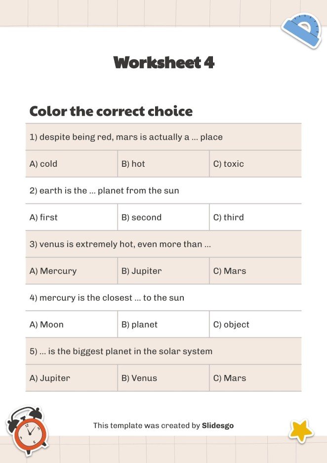 Multiple-Choice Test Worksheets | Google Slides &amp; PPT