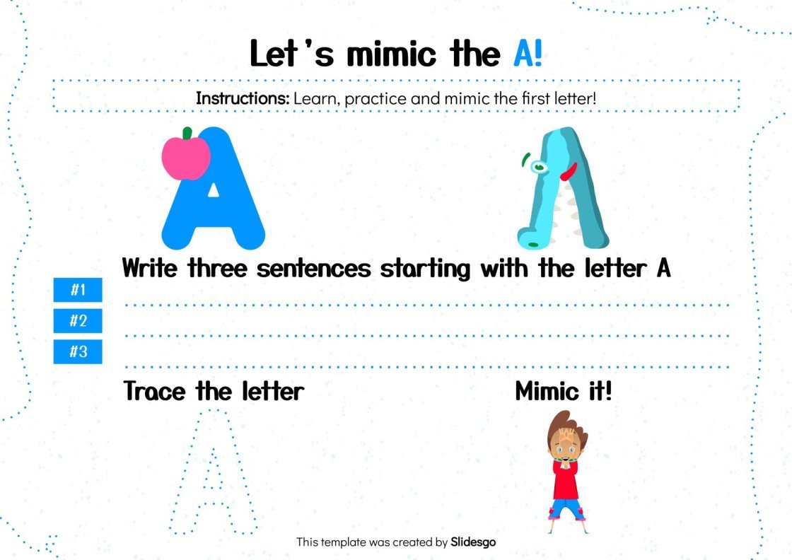 Learning the Alphabet Game for PreK Google Slides