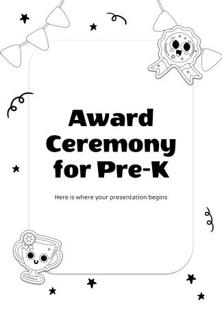 Award Ceremony for Pre-K presentation template 