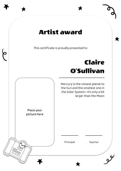 Award Ceremony for Pre-K presentation template 