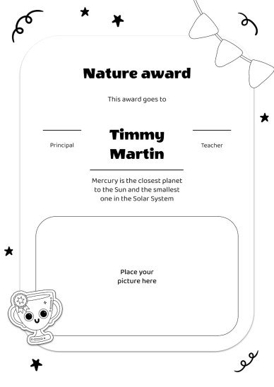 Award Ceremony for Pre-K presentation template 