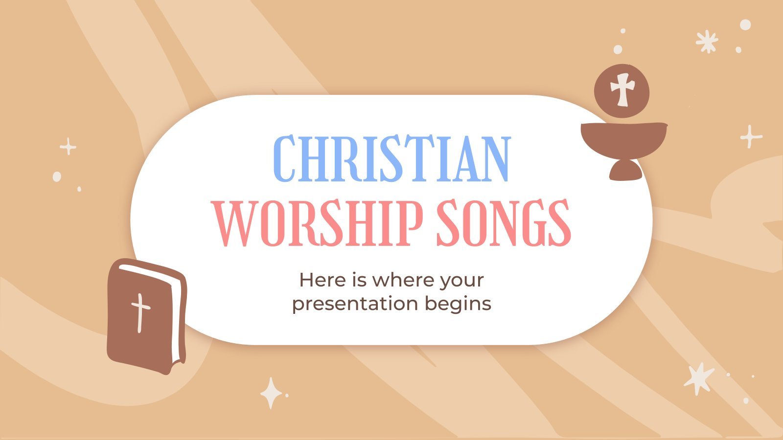 Christian Worship Songs presentation template 