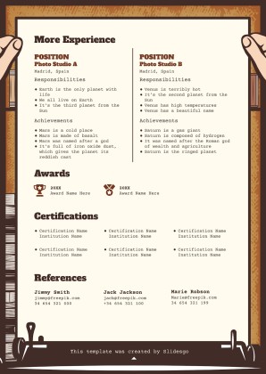 Ancien CV à la machine à écrire Modèles de présentation