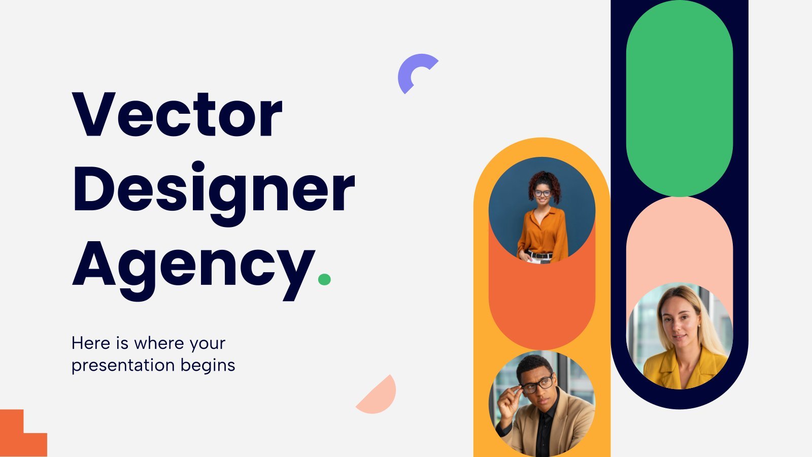 Vector Designer Agency presentation template 