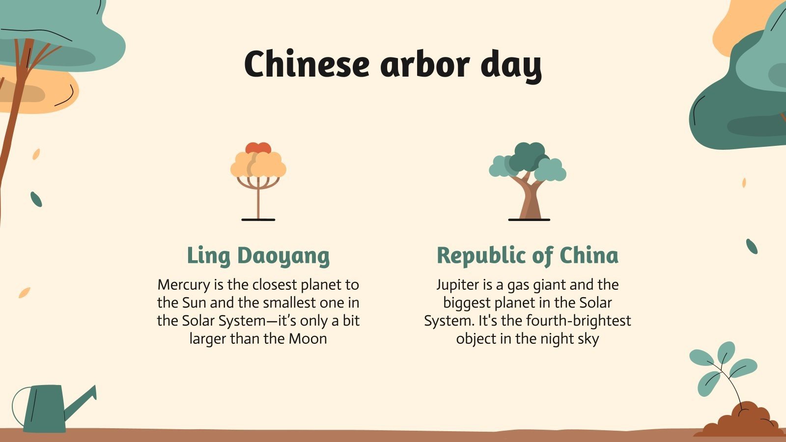 Chinese Arbor Day Google Slides & PowerPoint