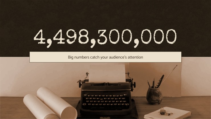 Vintage Typewriter Style Newsletter presentation template 