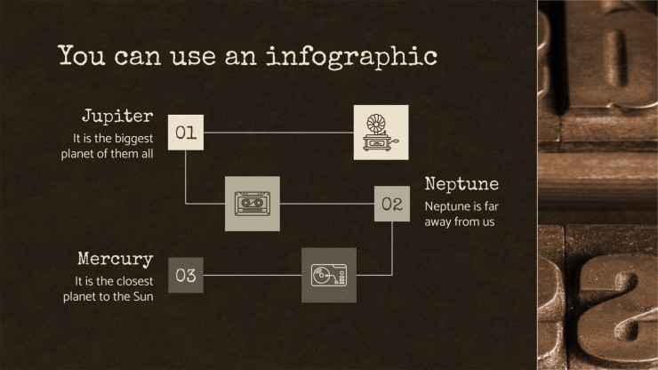 Vintage Typewriter Style Newsletter presentation template 