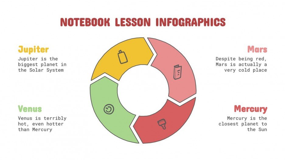 Notebook Lesson Infographics Google Slides and PPT template