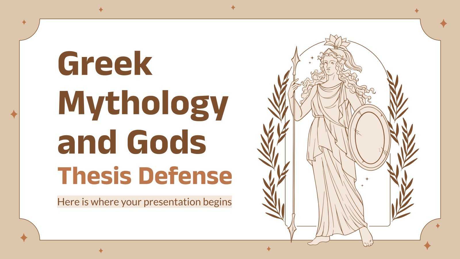 Greek Mythology and Gods Thesis Defense presentation template 