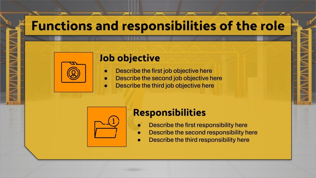 Warehouse Assistant Job Description Google Slides & PPT