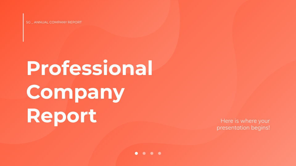 Professional Company Report presentation template 