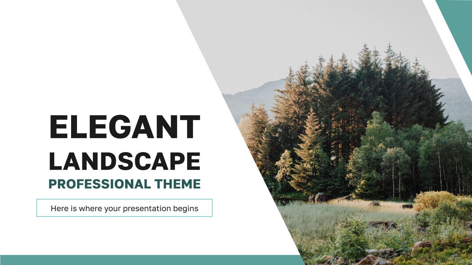 Thème élégant et professionnel pour les paysages Modèles de présentation