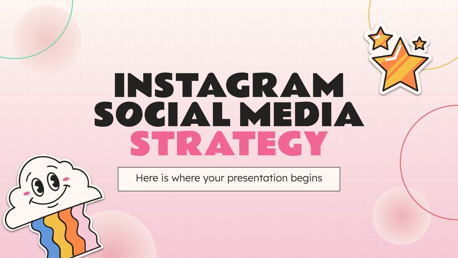 Plantilla de presentación Estrategia de redes sociales en Instagram