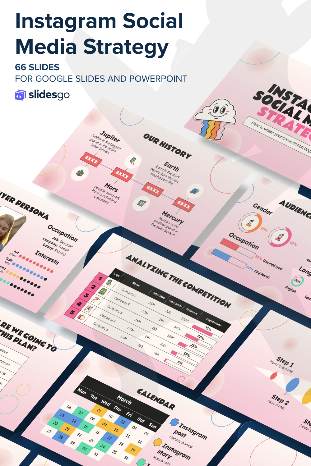 Instagram Social Media Strategy | Google Slides & PowerPoint