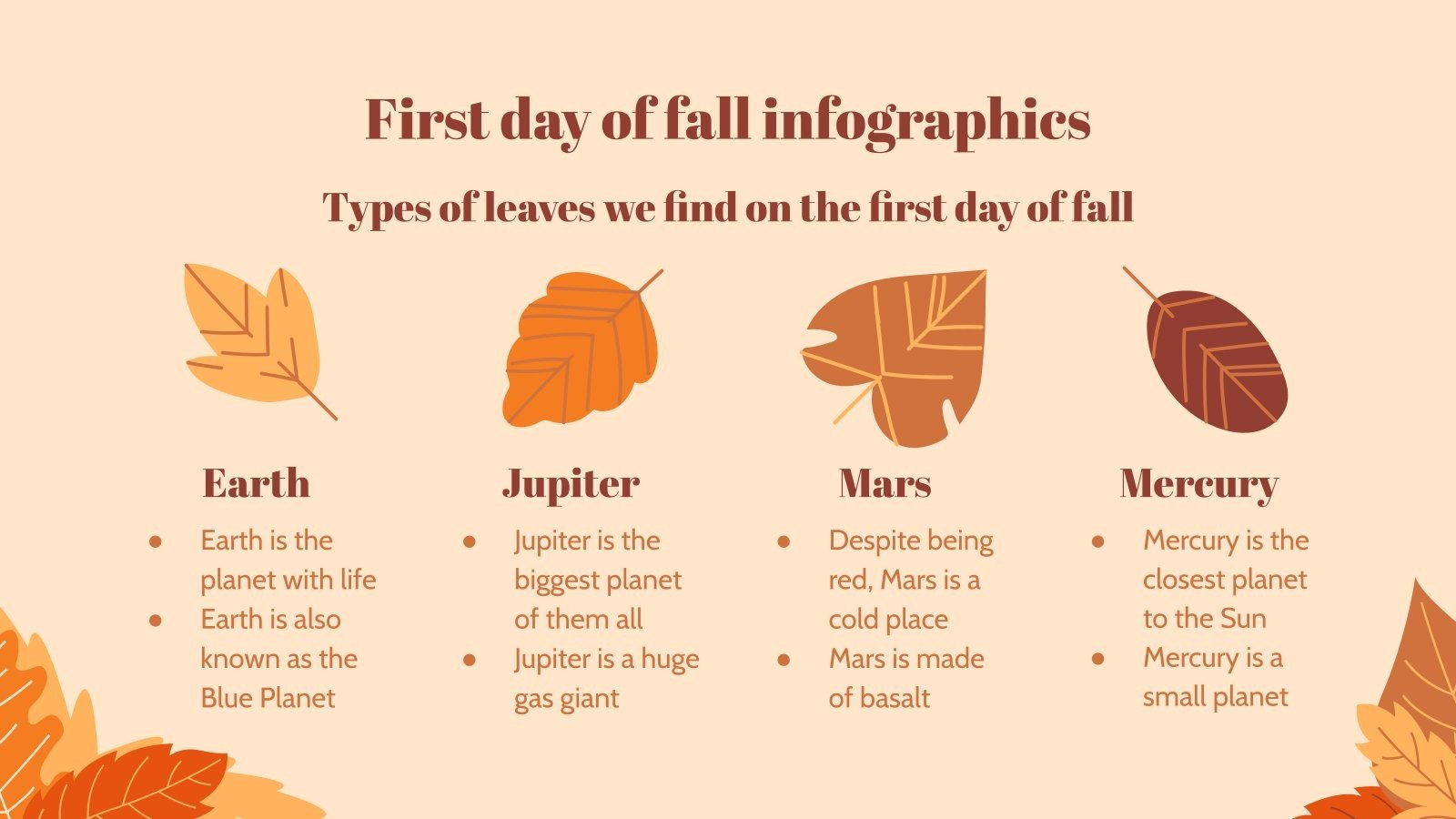First Day Of Fall Infographics Google Slides & PowerPoint