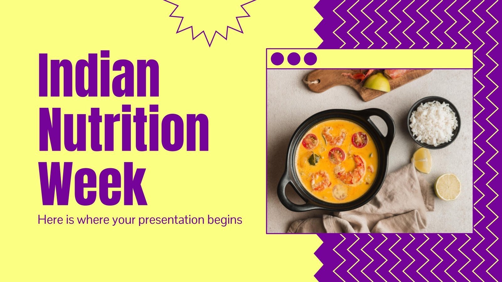 Semaine de la nutrition en Inde Modèles de présentation