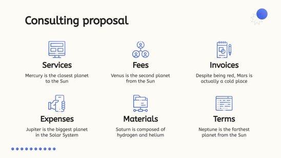 Plantilla de presentación Kit de herramientas de consultoría con diseño geométrico sencillo