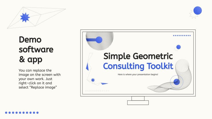 Boîte à outils géométrique simple pour le conseil Modèles de présentation