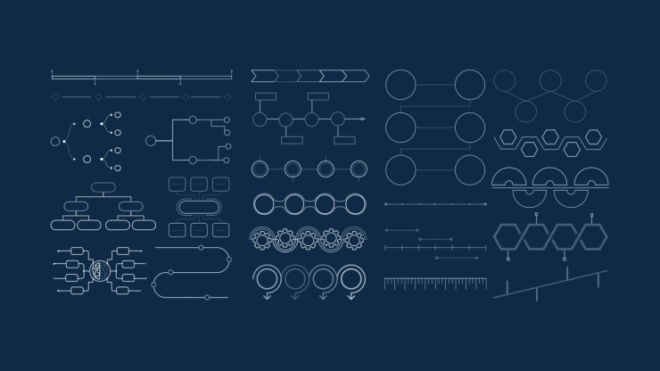 Boîte à outils géométrique simple pour le conseil Modèles de présentation