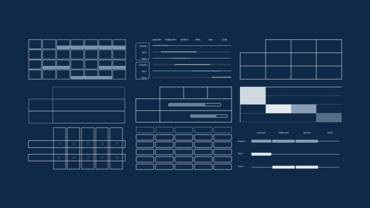 Boîte à outils géométrique simple pour le conseil Modèles de présentation