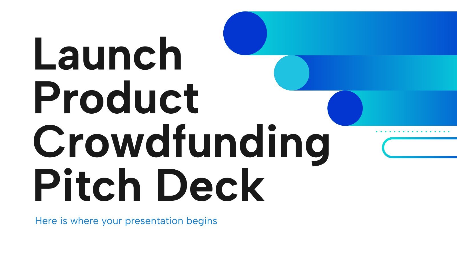 Pitch deck du lancement d'un produit de Crowdfunding Modèles de présentation