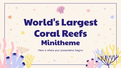 Modelo de apresentação Minitema dos maiores recifes de coral do mundo