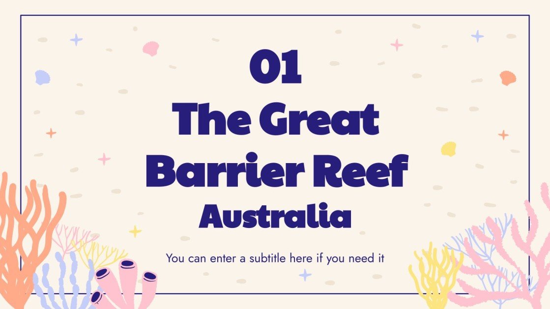 World's Largest Coral Reefs Minitheme Google Slides & PPT