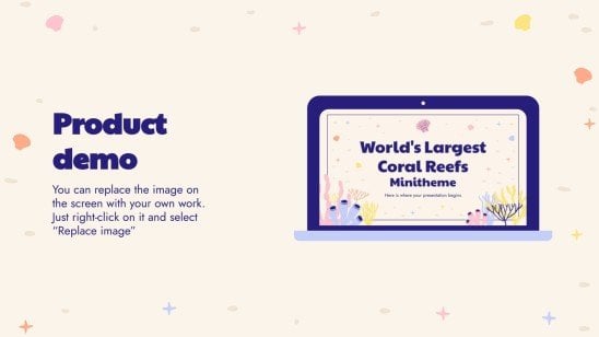 World's Largest Coral Reefs Minitheme presentation template 