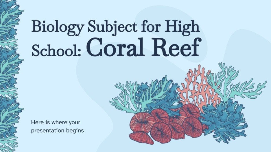 Biology Subject Coral Reef Google Slides & PPT