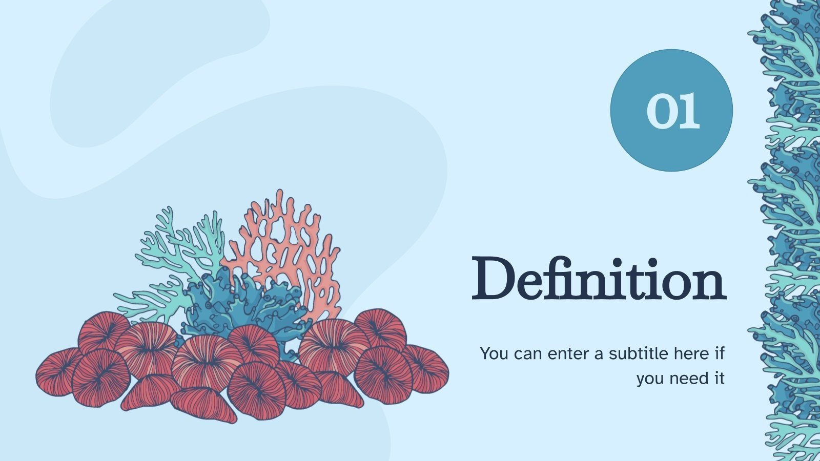 Biology Subject Coral Reef Google Slides & PPT