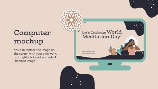 Let's Celebrate World Meditation Day! presentation template 