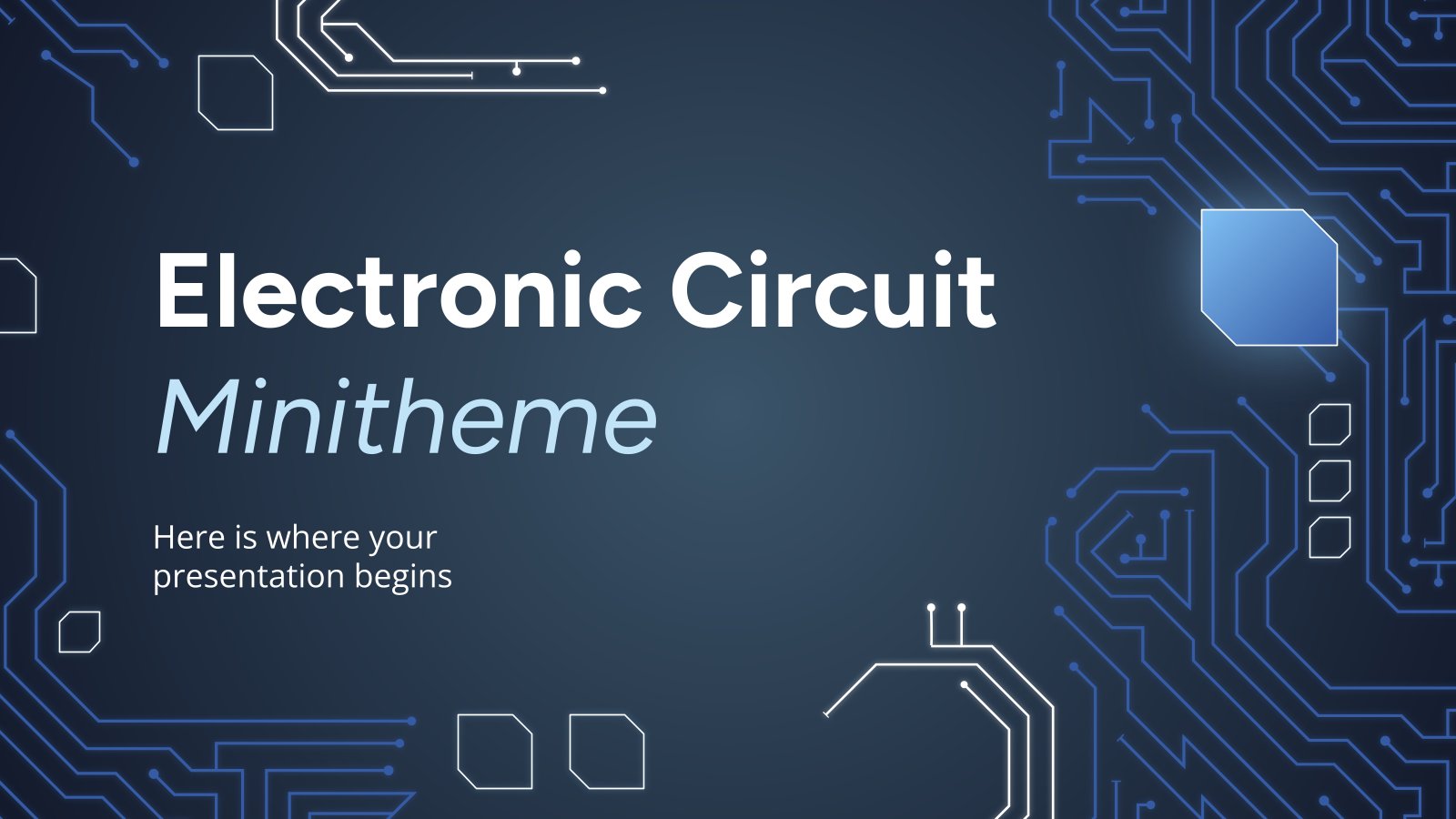 Modelo de apresentação Minitema sobre circuitos eletrônicos