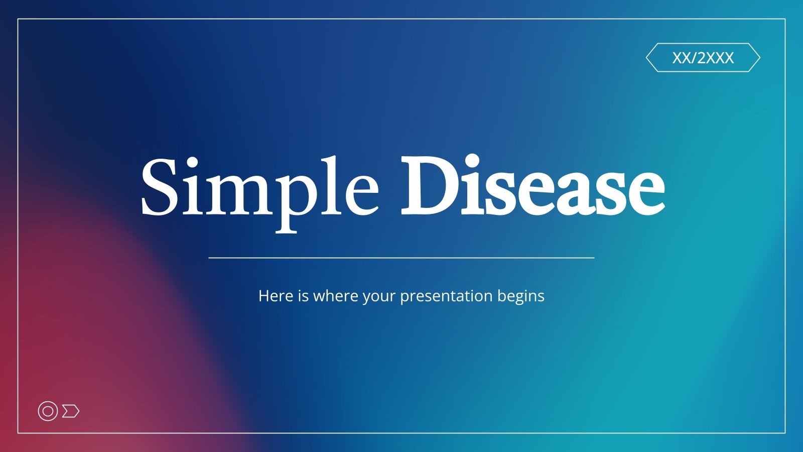 Modelo de apresentação Slides simples para apresentar doenças