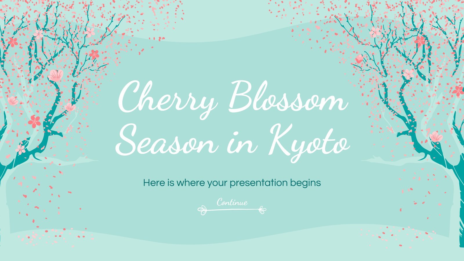 Cherry Blossom Season in Kyoto presentation template 