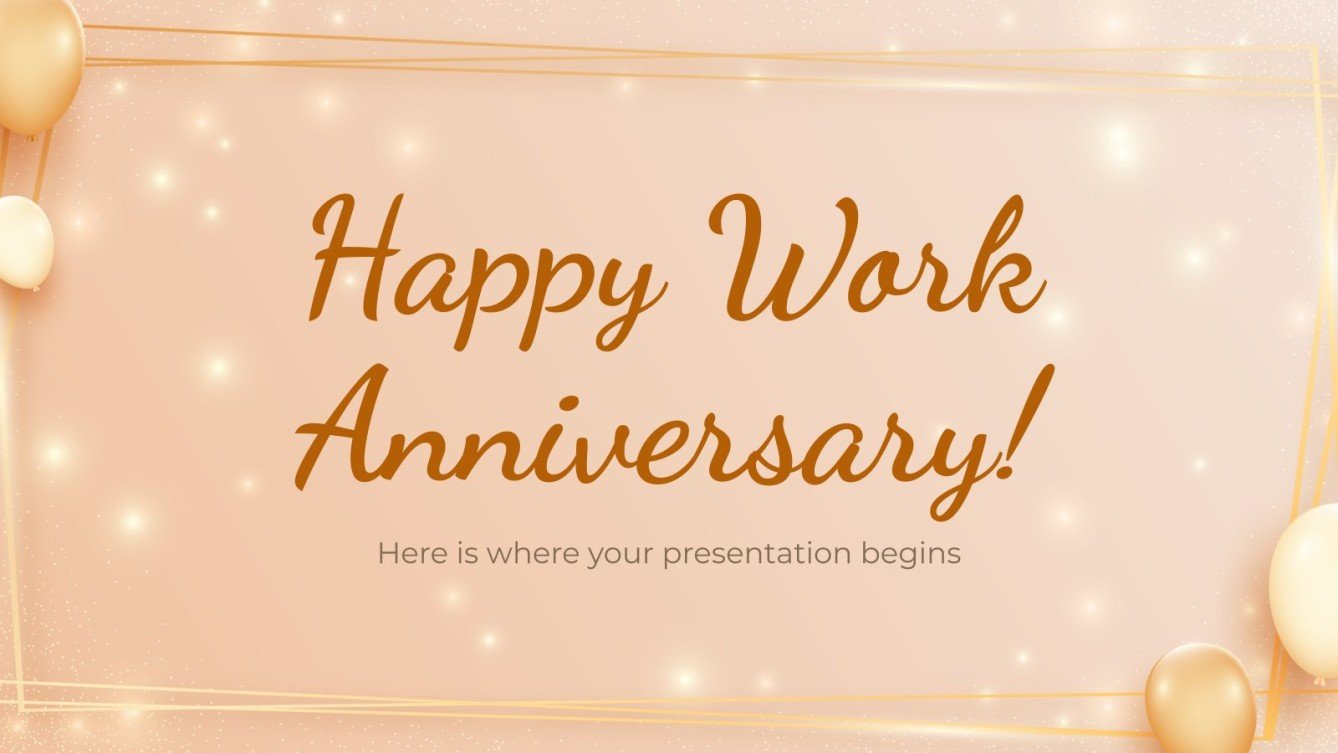 Happy Work Anniversary Minitheme Google Slides PPT