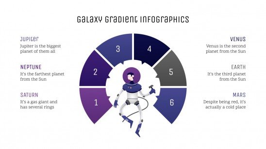 Galaxie Farbverlauf Infografiken Präsentationsvorlage